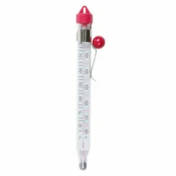 Norpro 8 Inch Red Ball Clip Deep Fry Candy Thermometer 5901 - Storage Furniture