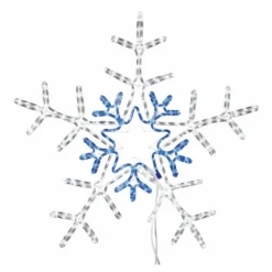 Four Seasons 36" Blue and White LED Snowflake Hanging Christmas Light Decoration with Multi Light Effects - YF20173601 - Christmas Decor