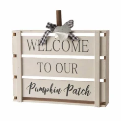 Various Brands Welcome To Our Patch White Wood JK42515L - Art & Wall Décor