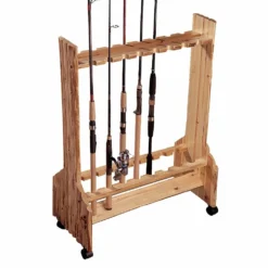 Rush Creek Creations 16 Fishing Rod Rolling Storage Rack 370026 - Storage Furniture -Outlet Hearth And Home Store 1 35 114