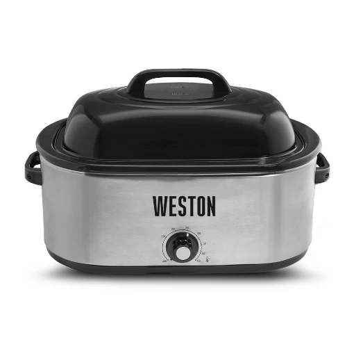 Weston 22 Quart Stainless Steel Roaster Oven 034100W - Slow Cookers 3 Weston 22 Quart Stainless Steel Roaster Oven 034100W - Slow Cookers