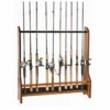 Organized Fishing 20 Rod Wood Floor Rack HFR020 - Storage Furniture