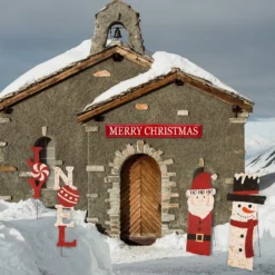 Glitzhome Enameled Metal Merry Christmas Wall Sign - 1115202997 - Wall Decor -Outlet Hearth And Home Store 20c5515c334aa3708aacab76820e0172c13c8a1e 93430140 3