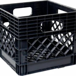 Various Brands 16 Quart Black Milk Crates MC01016BLK - Baskets & Bins -Outlet Hearth And Home Store 22870b8c0ce8b4e1cf9264f067122a5c12bc5f8c 132370103 132370103 image 132370103