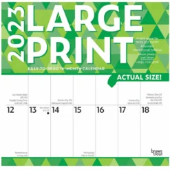 Brown Trout Large Print 2023 Square Calendar - Calendars
