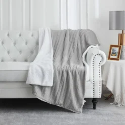 Lavina Home Cozy Cable Knit Reversible Throw Blanket - RK-CABSH-TH - Blankets & Bedspreads -Outlet Hearth And Home Store 27f11f9c8d6ace2db5f9f2ae9f8fe72f39aa5ecb 490931836 8