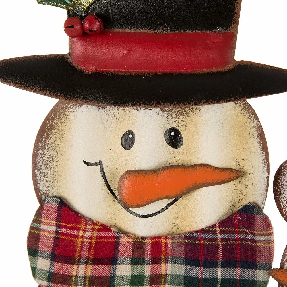 Glitzhome Metal Christmas Snowman Family Yard Stake - 1103202624 - Yard Decor 4 Glitzhome Metal Christmas Snowman Family Yard Stake - 1103202624 - Yard Decor - Image 2