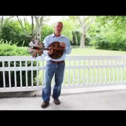 Rush Creek Creations 24 Fishing Rod Round Wood Storage Rack Light Stain 383001 - Storage Furniture