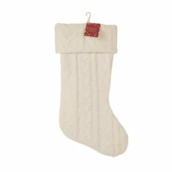 Various Brands White Knit Stocking JK79667RK - Décor -Outlet Hearth And Home Store 323971738 323971738 image 323971738