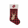 Various Brands Plaid Fabric Reindeer Stocking JK47320RK - Décor -Outlet Hearth And Home Store 323971800820 323971800820 image 3239718008