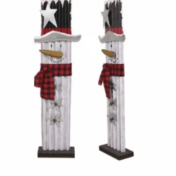 Various Brands Larege Metal Snowman Statue JK37628LRK - Décor