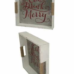 Various Brands Wooden Galvanized Tray JK38052L - Décor