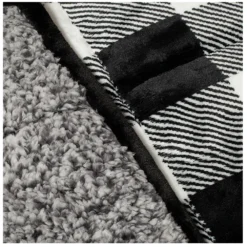 Pur Serenity 15 lb. Machine Washable Velvet Reversibe to Sherpa Black and White Buffalo Check 48 x 72 Weighted Blanket - RK-VELSH-15 - Blankets & Bedspreads -Outlet Hearth And Home Store 360e4fcb9b48fab8347a20852eb0f9b9f3d9b358 490932044 1