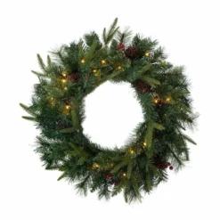 Various Brands 24" Pinecone Greenery Wreath - JK85436 - Porch Seasonal Decor