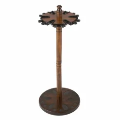 Rush Creek Creations 24 Fishing Rod Round Wood Storage Rack Dark Stain 383002 - Storage Furniture -Outlet Hearth And Home Store 3 8 38