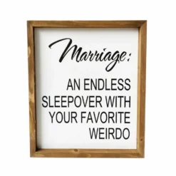 Backyard Expressions "Marriage" 14" x 12" Wooden Frame Sign - 910493 - Wall Decor