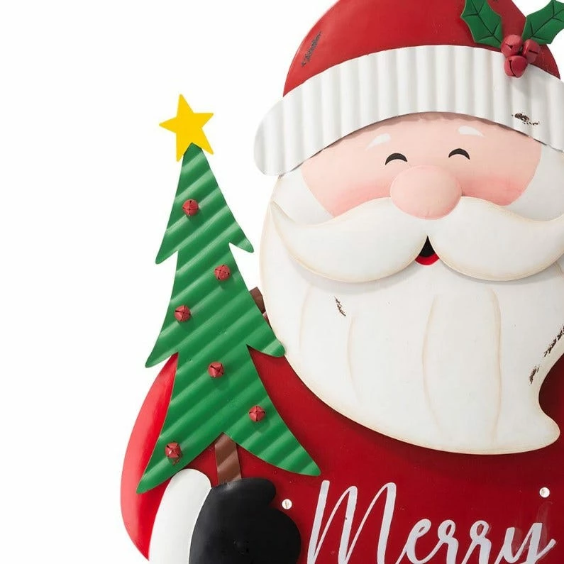 Various Brands 30" Metal Lighted Santa Yard Stake - JKC01702-B - Porch Seasonal Decor 6 Various Brands 30" Metal Lighted Santa Yard Stake - JKC01702-B - Porch Seasonal Decor - Image 4