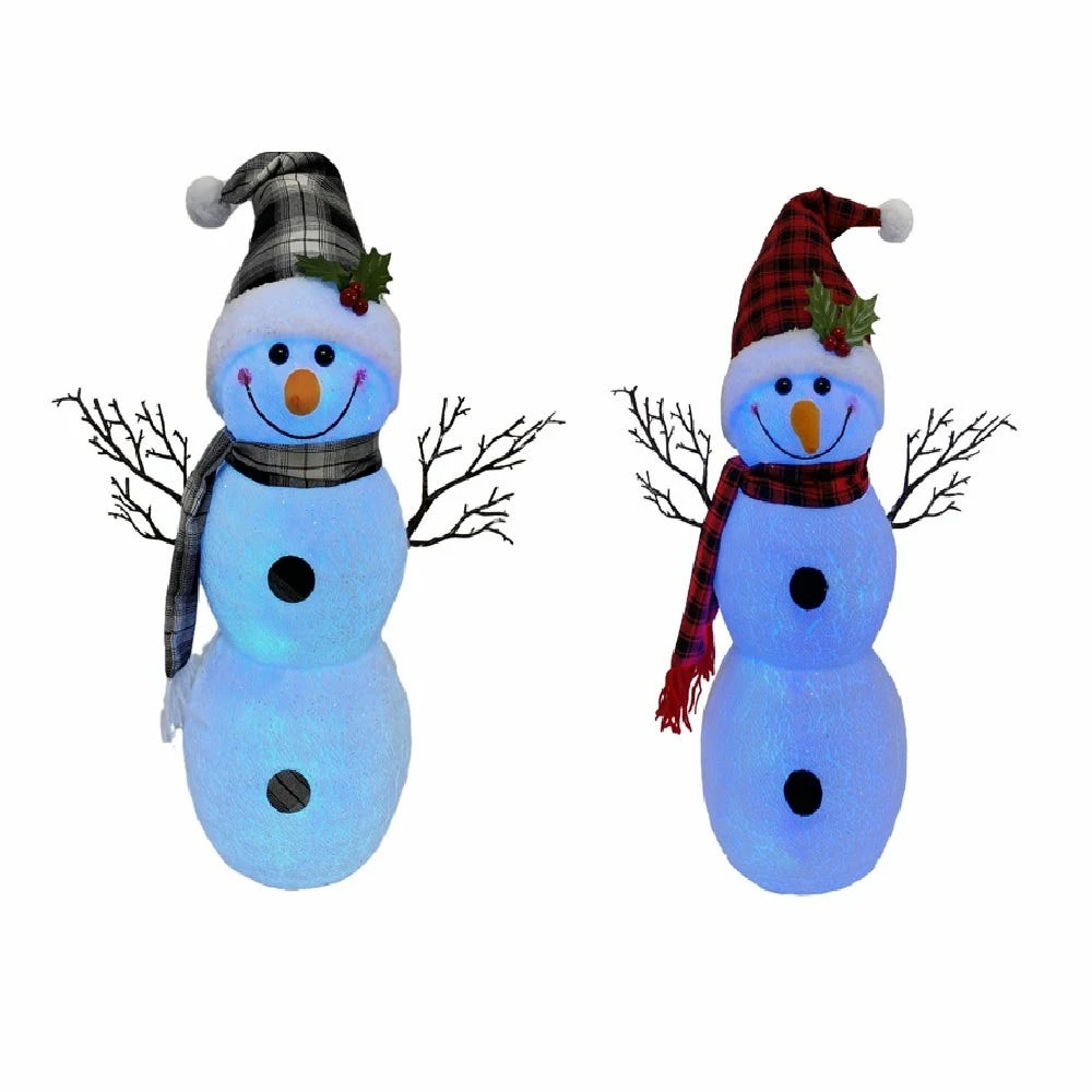 Four Seasons 24" Battery Operated Tabletop Snowman, Color Changing LED lights with timer, Assorted Styles - JS19-101524A4 - Christmas Decor 3 Four Seasons 24" Battery Operated Tabletop Snowman, Color Changing LED lights with timer, Assorted Styles - JS19-101524A4 - Christmas Decor