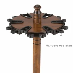Rush Creek Creations 24 Fishing Rod Round Wood Storage Rack Dark Stain 383002 - Storage Furniture -Outlet Hearth And Home Store 4 4 187