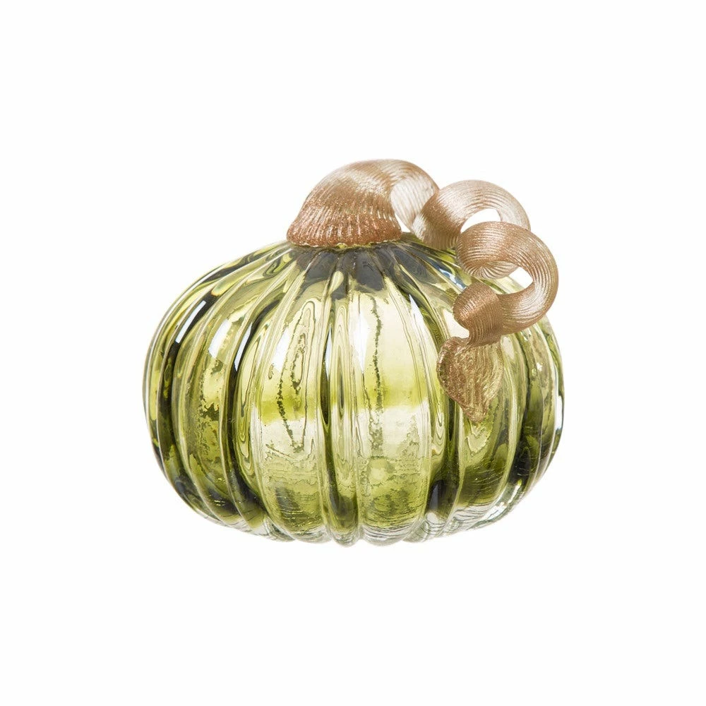 Glitzhome 4.72 Inch Green Crackle Glass Short Pumpkin - 1209001415 - Centerpieces 3 Glitzhome 4.72 Inch Green Crackle Glass Short Pumpkin - 1209001415 - Centerpieces