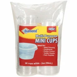 Diamond MultiPurpose 2 OZ Mini Cups with Lids 50 Count 4142680001 - Dining & Entertainment