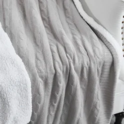 Lavina Home Cozy Cable Knit Reversible Throw Blanket - RK-CABSH-TH - Blankets & Bedspreads -Outlet Hearth And Home Store 539d674cdbc8cd6c2dc40af4db9017d5758466bf 490931836 11