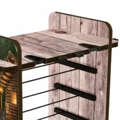 Rush Creek Creations Bass 14 Fishing Rod Rack with Four Bait Bin Storage 383009 - Storage Furniture -Outlet Hearth And Home Store 5 6 28