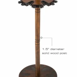 Rush Creek Creations 24 Fishing Rod Round Wood Storage Rack Dark Stain 383002 - Storage Furniture -Outlet Hearth And Home Store 5 6 30