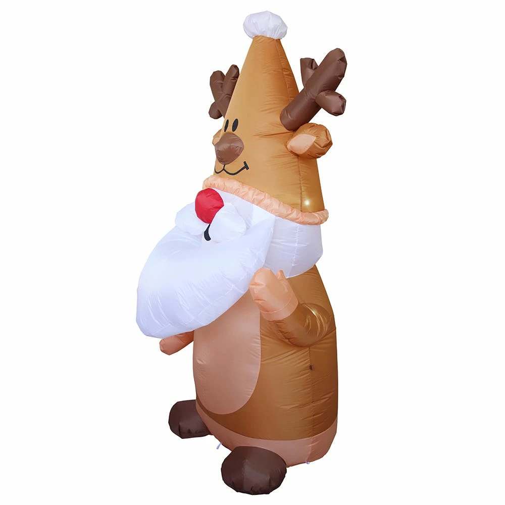 Various Brands 8' Reindeer Gnome Inflatable - MY-21CS851 - Christmas Decor 4 Various Brands 8' Reindeer Gnome Inflatable - MY-21CS851 - Christmas Decor - Image 2