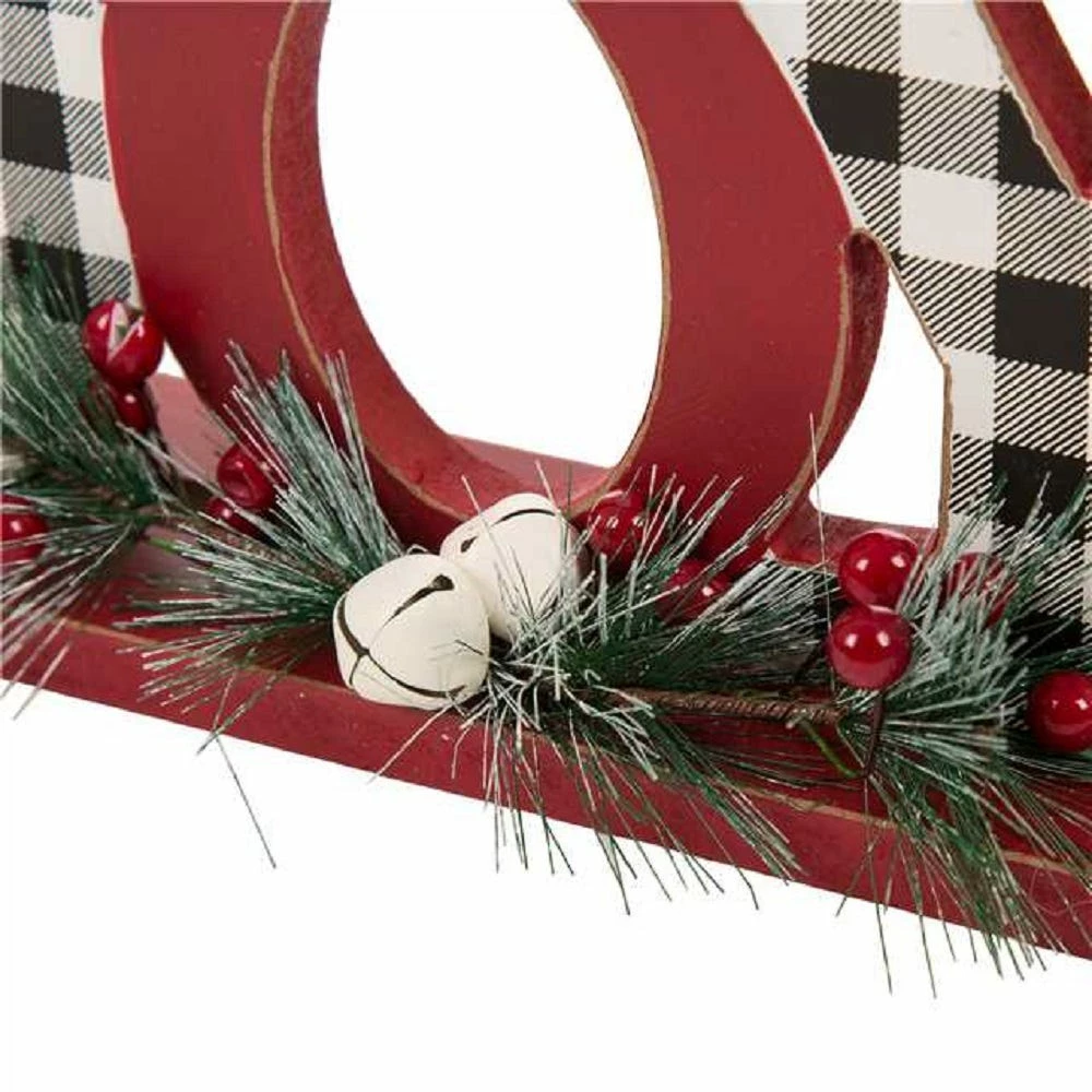 Glitzhome Christmas Wooden Plaid Joy Table Decor - 1114202576 - Table Top Decor 5 Glitzhome Christmas Wooden Plaid Joy Table Decor - 1114202576 - Table Top Decor - Image 3