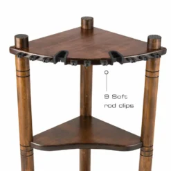 Rush Creek Creations 13 Fishing Rod Wood Corner Rack Dark Stain 383004 - Storage Furniture -Outlet Hearth And Home Store 6 4 117