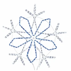 Four Seasons 36" Blue And White LED Snowflake Hanging Christmas Light Decoration With Multi Light Effects - YF20173602 - Christmas Decor