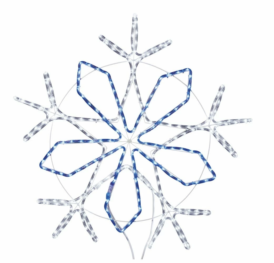 Four Seasons 36" Blue And White LED Snowflake Hanging Christmas Light Decoration With Multi Light Effects - YF20173602 - Christmas Decor 3 Four Seasons 36" Blue And White LED Snowflake Hanging Christmas Light Decoration With Multi Light Effects - YF20173602 - Christmas Decor