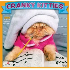 Brown Trout Avanti Cranky Kitties 2023 Square Foil Calendar - Calendars