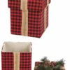 Various Brands Red Black Plaid Gift Box - JK95092L - Décor -Outlet Hearth And Home Store 6e9d109bf02e4651aca969eedd16e3b0fcd49b9d 3239718014