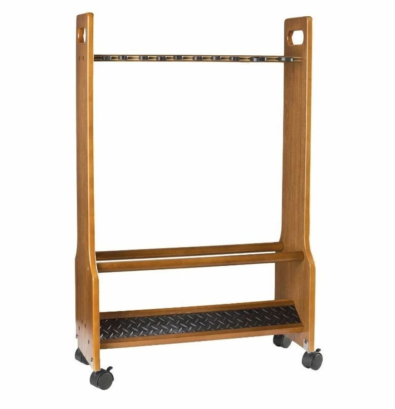 Organized Fishing 32 Rod Capacity Rolling Floor Rack, Oak Finish - PFR032 - Storage Furniture 3 Organized Fishing 32 Rod Capacity Rolling Floor Rack, Oak Finish - PFR032 - Storage Furniture