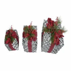 Four Seasons Set of 3, Pre-Lit Ribbon Gift Boxes with 100 count Clear lights - 21DH09063 - Christmas Decor -Outlet Hearth And Home Store 7abd89f4890d775940243657fbd8c1883c9dc012 14762134 1