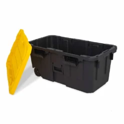 Tough Box 20 Gallon Footlocker with Lid - 20GTBXBLKYW - Baskets & Bins -Outlet Hearth And Home Store 7f84e7351071296493afaf43019581c2b448f235 2767300043 3