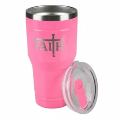 Lincoln Outfitters "Faith" 30 oz. Religious Tumbler, Pink - 89-638-0204 - Tumblers -Outlet Hearth And Home Store 818b688e4bbc6b040a0d1823c87fc0d5498db423 32631061 3