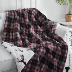 Trail Creek Super Soft Reversible Velvet Throw Blanket, Deer - RK-VELVEL-DEER - Blankets & Bedspreads -Outlet Hearth And Home Store 81c2ba91beef23db9e8ea70bdfc79894ed162704 490931840 8
