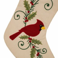Glitzhome Fabric Christmas Cardinal Stocking - 1113202452 - Christmas Stockings -Outlet Hearth And Home Store 84331367a5e987154ffe1dff70273febc4b922e6 93430038 3