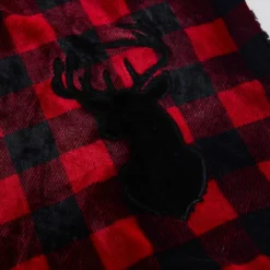 Trail CreekSuper Soft Reversible Velvet Deer Applique Throw Blanket - RK-VELSH-DEER - Blankets & Bedspreads -Outlet Hearth And Home Store 876ca318276190404d71d21a0055d70245f9e8c2 490931839 4