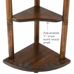 Rush Creek Creations 13 Fishing Rod Wood Corner Rack Dark Stain 383004 - Storage Furniture -Outlet Hearth And Home Store 8 33