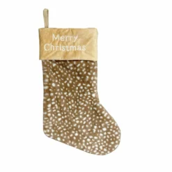 Four Seasons 20" Embroidered Sika Deer Faux Fur Christmas Stocking - 21XZ-111801S - Christmas Decor