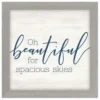 P. Graham Dunn Oh Beautiful for Spacious Skies 7 x 7 Textured Framed Sign - Q00925RK - Wall Decor -Outlet Hearth And Home Store 940177a98c8db862b24438b1e70861e6f07bf67a 530080096