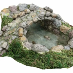 Assorted Woodland Knoll Collection Stone Pond and Bridge MG16 - Garden Statues & Lawn Ornaments