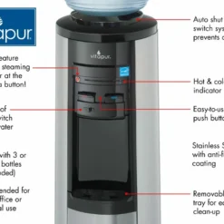 Vitapur Stainless Steel Top Load Floor Standing TriTemperature Water Dispenser VWD5446BLS - Kitchen Appliances 9 Vitapur Stainless Steel Top Load Floor Standing TriTemperature Water Dispenser VWD5446BLS - Kitchen Appliances -Outlet Hearth And Home Store 95ebb2d83dd3710a3349767bbd2a8e05ff10d242 vwd5446bls 4callout