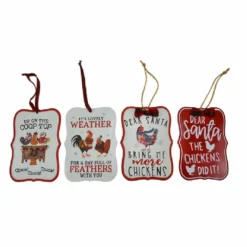 Four Seasons 8" Metal Christmas Sign Assorted Styes - XH21111601 - Christmas Decor