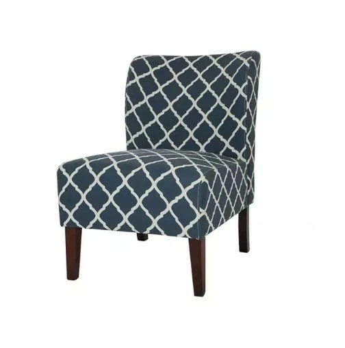 Glitzhome Indigo Lattice Upholstered Wood Frame Accent Chair 1002003521 - Living Room Furniture 3 Glitzhome Indigo Lattice Upholstered Wood Frame Accent Chair 1002003521 - Living Room Furniture