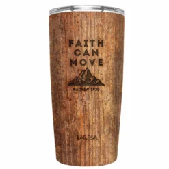Kerusso Dual Wall Stainless Steel Faith Can Move Mug, 20 oz. - MUGS205 - Tumblers